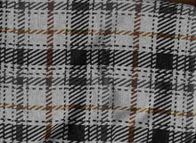 Load image into Gallery viewer, D1692-PL50691 C1 IVORY/BLACK/CARAMEL PLAIDS DOUBLE KNITS