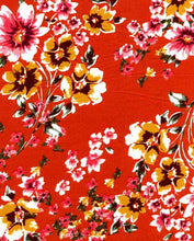 Load image into Gallery viewer, X1911-FL50752 C6 RUST/CORAL WOVENS PRINTS