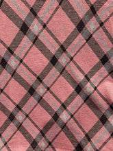 Load image into Gallery viewer, KNT-3376 C24 MAUVE/BLK KNITS PLAIDS DOUBLE