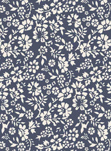 Load image into Gallery viewer, D2052-FL51289 C5 DENIM/WHT BRUSH PRINT FLOWERS DTY