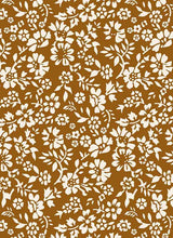 Load image into Gallery viewer, D2052-FL51289 C8 MOCHA/WHT BRUSH PRINT FLOWERS DTY