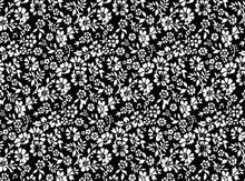 Load image into Gallery viewer, D2052-FL51289 C1 BLACK/WHT BRUSH PRINT FLOWERS DTY