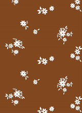 Load image into Gallery viewer, D2052-FL51250 C25 CAMEL/WHT BRUSH PRINT FLOWERS DTY