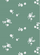Load image into Gallery viewer, D2052-FL51250 C26 SAGE/WHT BRUSH PRINT FLOWERS DTY