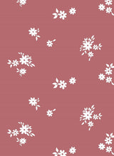 Load image into Gallery viewer, D2052-FL51250 C27 MAUVE/WHT BRUSH PRINT FLOWERS DTY