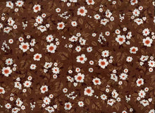 Load image into Gallery viewer, D2052-FL51472 C6 BROWN/RUST BRUSH PRINT FLOWERS DTY