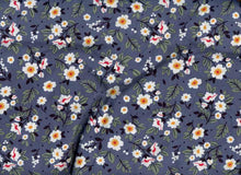 Load image into Gallery viewer, D2052-FL51472 C5 DENIM/YELLOW BRUSH PRINT FLOWERS DTY