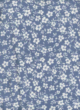 Load image into Gallery viewer, P2243-FL51483-Y C4 BLUE/IVORY PRINTED RIB KNIT FLORAL