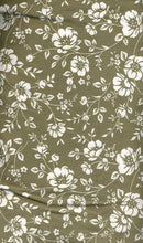 Load image into Gallery viewer, D2052-FL51459 C5 OLIVE/WHT BRUSH PRINT FLOWERS DTY