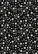 Load image into Gallery viewer, P2243-FL51508-Y C1 BLK/IVORY PRINTED RIB KNIT FLORAL