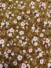Load image into Gallery viewer, P2243-FL51472-Y C9 MOCHA/PINK PRINTED RIB KNIT FLORAL