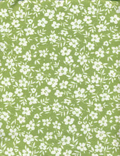 Load image into Gallery viewer, D2052-FL51483 C17 GREEN/IVORY BRUSH PRINT FLOWERS DTY