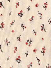 Load image into Gallery viewer, P2243-FL51587-Y C8 BEIGE/RED PRINTED RIB KNIT FLORAL