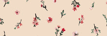 Load image into Gallery viewer, P2243-FL51587-Y C8 BEIGE/RED PRINTED RIB KNIT FLORAL