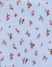 Load image into Gallery viewer, P2243-FL51587-Y C10 BLUE/LVNDER PRINTED RIB KNIT FLORAL
