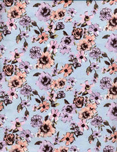 Load image into Gallery viewer, D2052-FL51563 C13 BLUE/LILAC BRUSH PRINT FLOWERS DTY