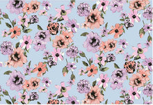 Load image into Gallery viewer, D2052-FL51563 C13 BLUE/LILAC BRUSH PRINT FLOWERS DTY