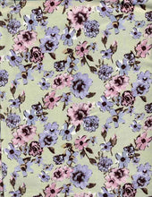 Load image into Gallery viewer, D2052-FL51563 C14 SAGE/LVNDER BRUSH PRINT FLOWERS DTY