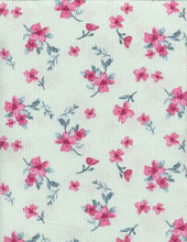 Load image into Gallery viewer, P2243-FL51594-Y C3 GREEN/LILAC PRINTED RIB KNIT FLORAL