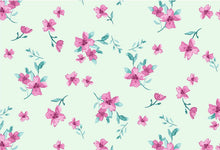 Load image into Gallery viewer, P2243-FL51594-Y C3 GREEN/LILAC PRINTED RIB KNIT FLORAL