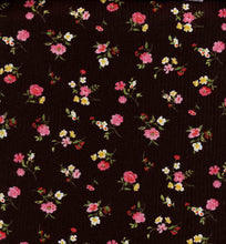 Load image into Gallery viewer, P2243-FL51600-Y C5 BLACK/PINK PRINTED RIB KNIT FLORAL