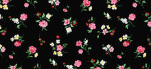 Load image into Gallery viewer, P2243-FL51600-Y C5 BLACK/PINK PRINTED RIB KNIT FLORAL