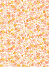 Load image into Gallery viewer, D2052-FL51608 C13 CORAL/YLLOW BRUSH PRINT FLOWERS DTY