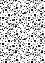 Load image into Gallery viewer, D2052-FL51508 C30 IVORY/BLACK BRUSH PRINT FLOWERS DTY