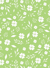 Load image into Gallery viewer, D2052-FL51508 C33 LIME/IVORY BRUSH PRINT FLOWERS DTY