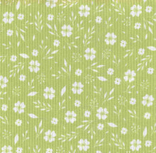 Load image into Gallery viewer, P2243-FL51508-Y C33 LIME/IVORY PRINTED RIB KNIT FLORAL