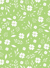 Load image into Gallery viewer, P2243-FL51508-Y C33 LIME/IVORY PRINTED RIB KNIT FLORAL