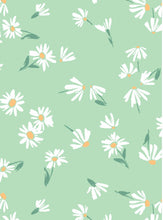 Load image into Gallery viewer, P2243-FL51605-Y C8 SAGE/WHITE PRINTED RIB KNIT FLORAL