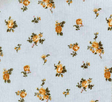 Load image into Gallery viewer, P2243-FL51577-Y C11 BLUE/ORANGE PRINTED RIB KNIT FLORAL