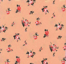 Load image into Gallery viewer, P2243-FL51577-Y C12 ORANGE/PINK PRINTED RIB KNIT FLORAL