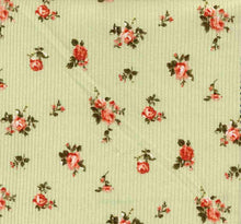 Load image into Gallery viewer, P2243-FL51577-Y C8 SAGE/ORANGE PRINTED RIB KNIT FLORAL