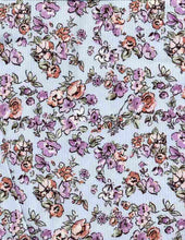 Load image into Gallery viewer, P2243-FL51300-Y C20 LT.BLU/ROSE PRINTED RIB KNIT