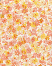 Load image into Gallery viewer, P2243-FL51608-Y C13 CORAL/YLLOW PRINTED RIB KNIT FLORAL