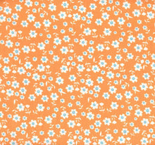 Load image into Gallery viewer, D2052-FL51410 C14 ORNGE/IVORY BRUSH PRINT FLOWERS DTY