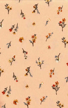 Load image into Gallery viewer, P2243-FL51587-Y C12 ORNGE/MUSTA PRINTED RIB KNIT FLORAL