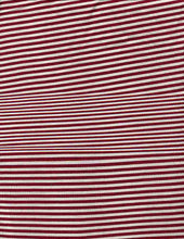 Load image into Gallery viewer, KNT-1640 BURGUNDY/IVORY JERSEY STRIPES RAYON SPANDEX KNITS
