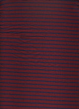 Load image into Gallery viewer, KNT-1835 BURGUNDY/NAVY JERSEY STRIPES RAYON SPANDEX KNITS

