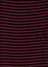 Load image into Gallery viewer, KNT-1640 BURGUNDY/BLACK JERSEY STRIPES RAYON SPANDEX KNITS
