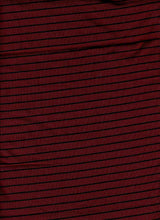 Load image into Gallery viewer, KNT-2082 WINE/BLACK JERSEY STRIPES RAYON SPANDEX KNITS
