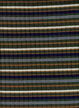 Load image into Gallery viewer, KNT-3375 OLIVE/CARAMEL RIB STRIPES KNITS
