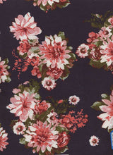 Load image into Gallery viewer, D2052-FL3426 C#2 NAVY/CORAL BRUSH PRINT
