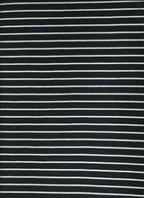 Load image into Gallery viewer, KNT-2082 BLACK/IVORY-328 JERSEY STRIPES RAYON SPANDEX KNITS
