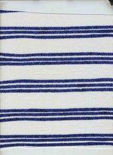Load image into Gallery viewer, H1894-ST0048 IVORY/ROYAL RIB STRIPES

