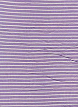 Load image into Gallery viewer, KNT-1835 LILAC/IVORY JERSEY STRIPES RAYON SPANDEX KNITS

