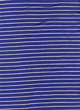 Load image into Gallery viewer, KNT-2082 ROYAL/IVORY JERSEY STRIPES RAYON SPANDEX KNITS
