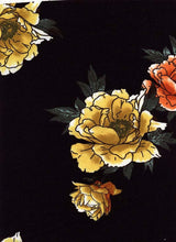 Load image into Gallery viewer, D2052-FL3715 C3. NAVY/YELLOW BRUSH PRINT

